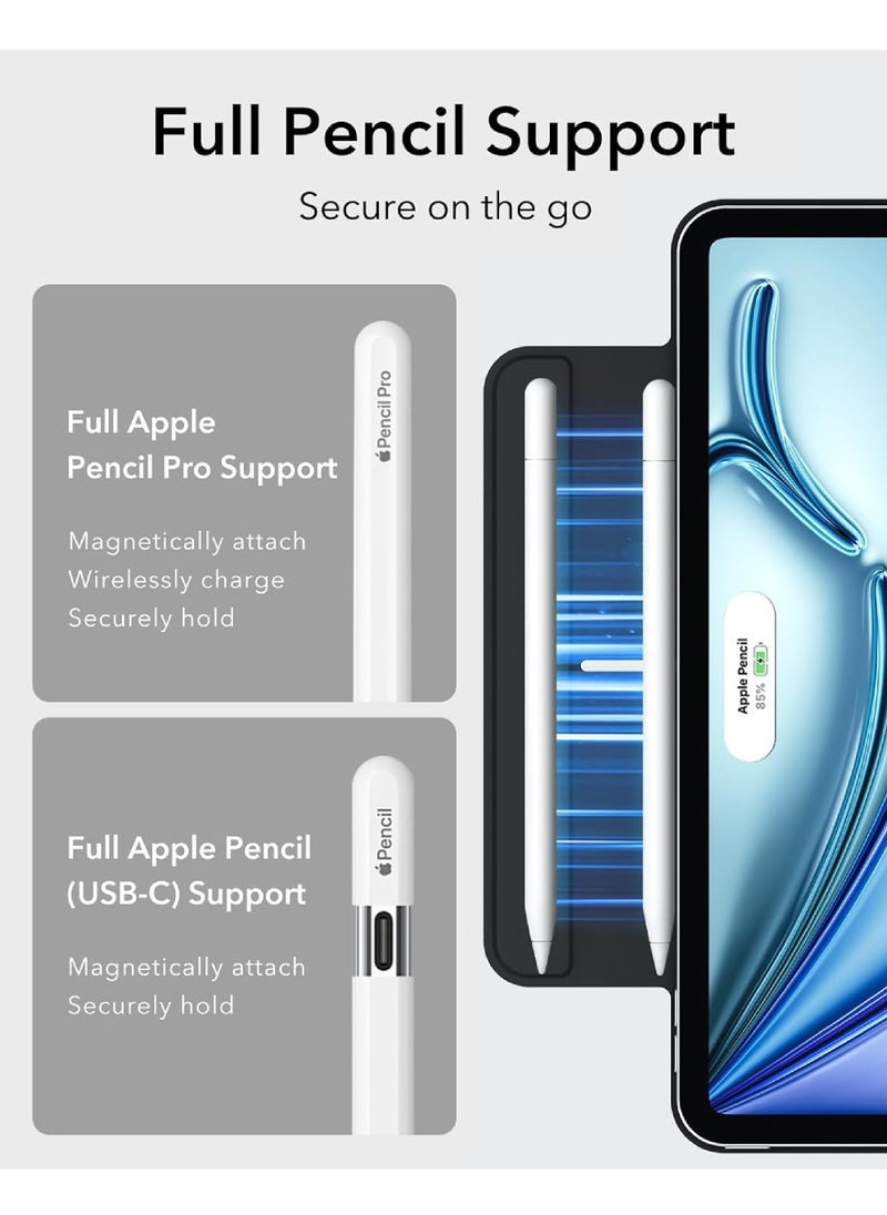 Rebound Series iPad Pro 11 Case (2024 M4/5th Gen) - Powerful Magnetic Slim Trifold Stand Cover with Pencil Pro & USB-C Support | Durable Protection