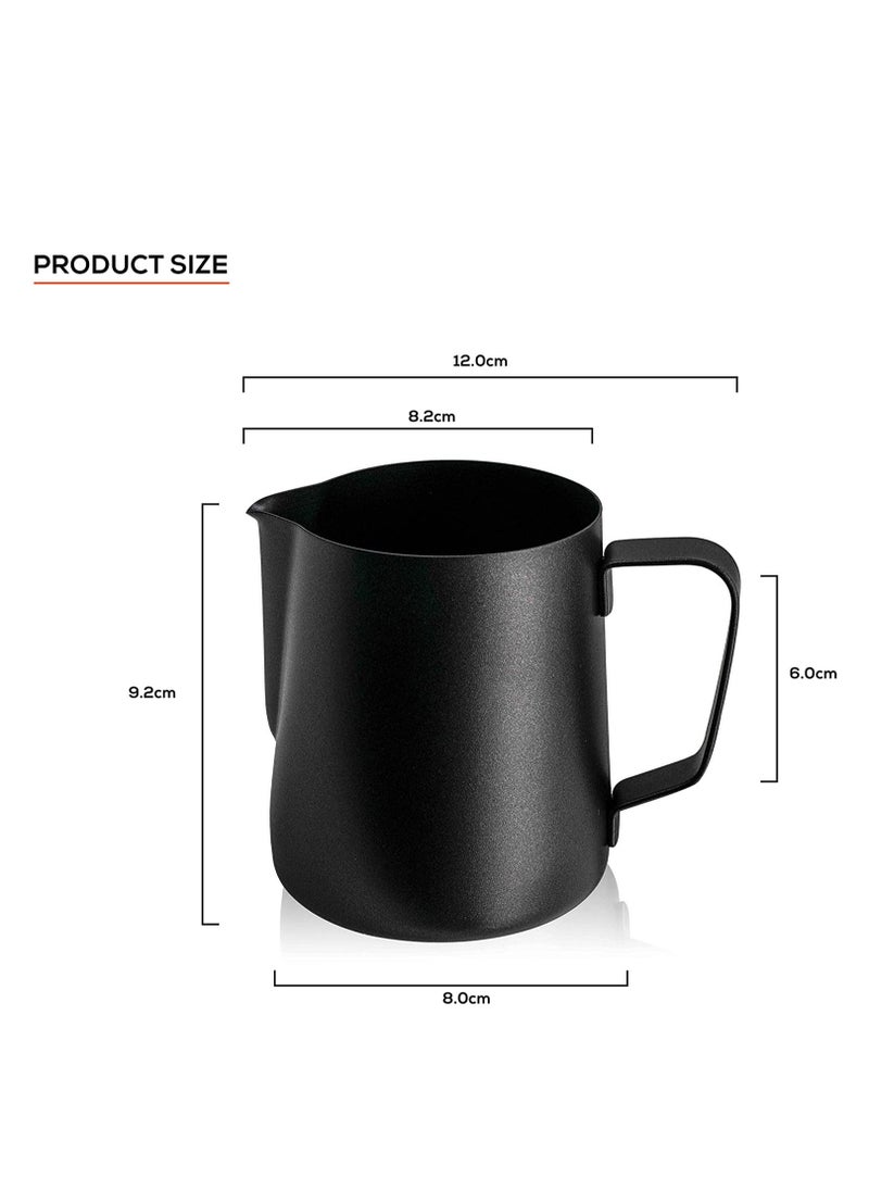 Milk Frothing Pitcher Stainless steel, Latte Art Cup 350ML Black - pzsku/ZD0E278A6D6948B3F2537Z/45/_/1671349755/f4910b6f-b5eb-4c6d-94b2-7abbfbdc484f