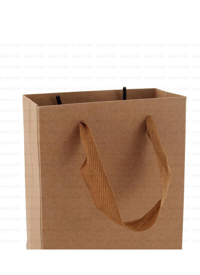 Kraft Paper Brown Gift Bags With Ribbon Handles Wedding Party Favor Bags Shopping Bags Retail Goods Bags - Assorted Sizes