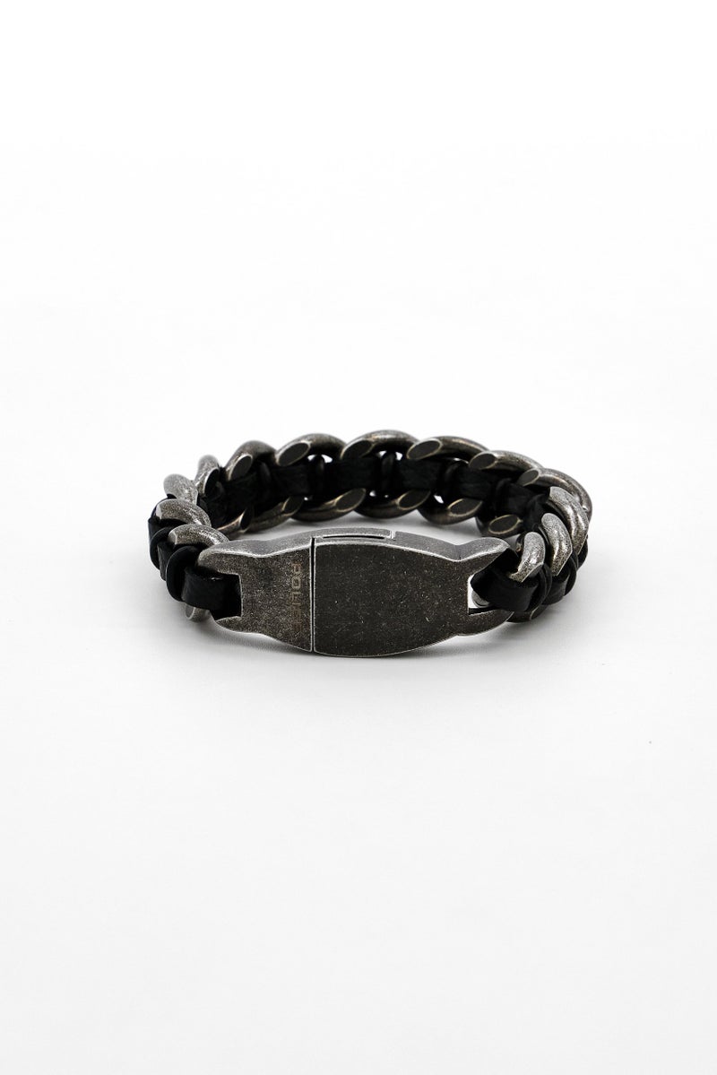 POLICE Men Stainless Steel  Fashionable Bracelet, Black - Image 3