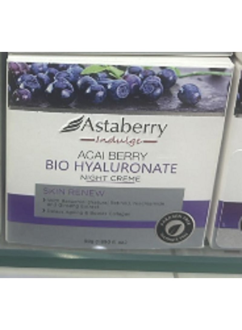Astaberry Indulge Acai Berry Bio Hyaluronate Night Creme For Face | Bakuchiol & Ginseng Extract | reduces fine lines & wrinkles | Suitable for all skin types 50g - Image 3