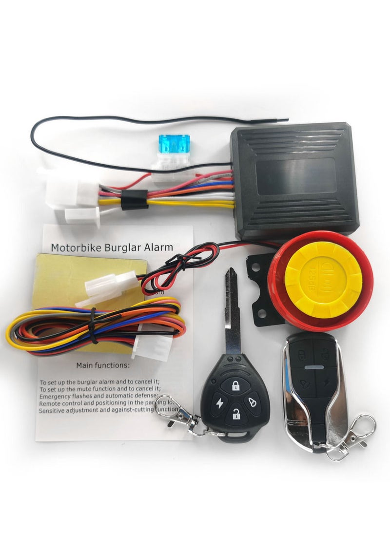 Generic - Motorcycle Anti-Theft Alarm System Wireless Remote Engine Starter Stop with Remote Controller Key Module Horn for 12 V Motorcycle - Image 1