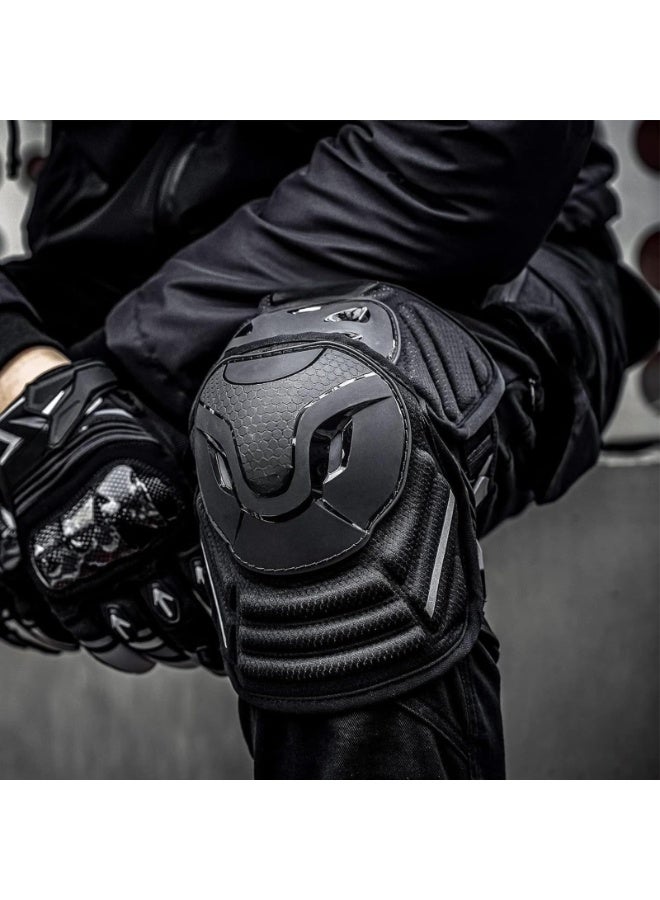 Generic Pair Motorcycle Knee Shin Guard Pads Adjustable Knee Protector Armor for Mountain Biking Motocross Racing Skating Cycling and Extreme Sports Protective Gear for Adults  - Image 4