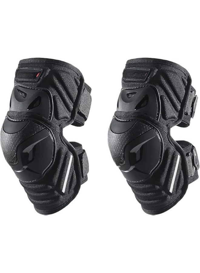 Generic Pair Motorcycle Knee Shin Guard Pads Adjustable Knee Protector Armor for Mountain Biking Motocross Racing Skating Cycling and Extreme Sports Protective Gear for Adults  - Image 1