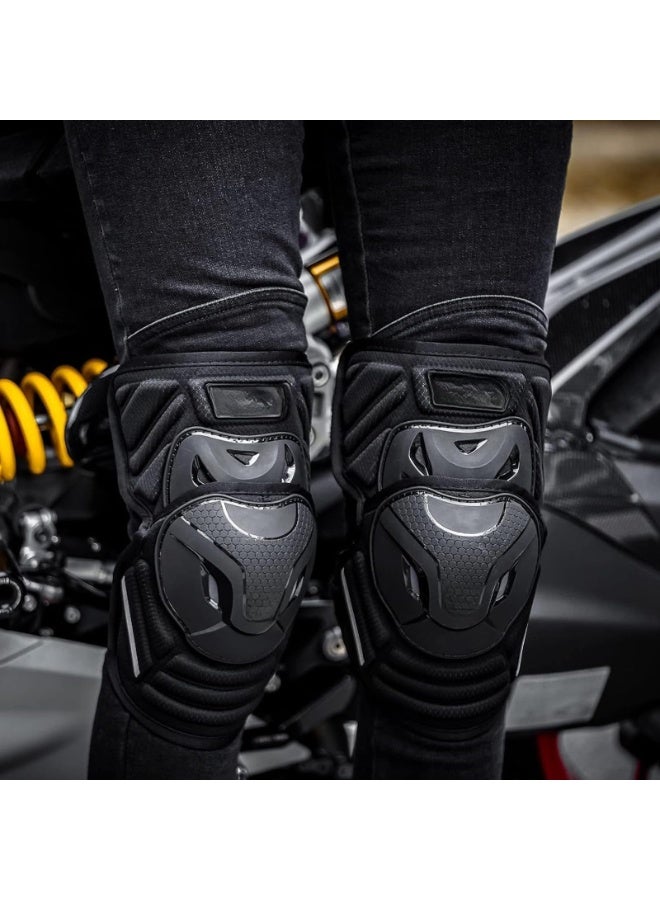 Generic Pair Motorcycle Knee Shin Guard Pads Adjustable Knee Protector Armor for Mountain Biking Motocross Racing Skating Cycling and Extreme Sports Protective Gear for Adults  - Image 5