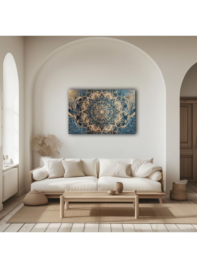 هوم جاليري لوحة فنية جدارية مطبوعة على قماش بتصميم ماندالا فاخر - Image 3