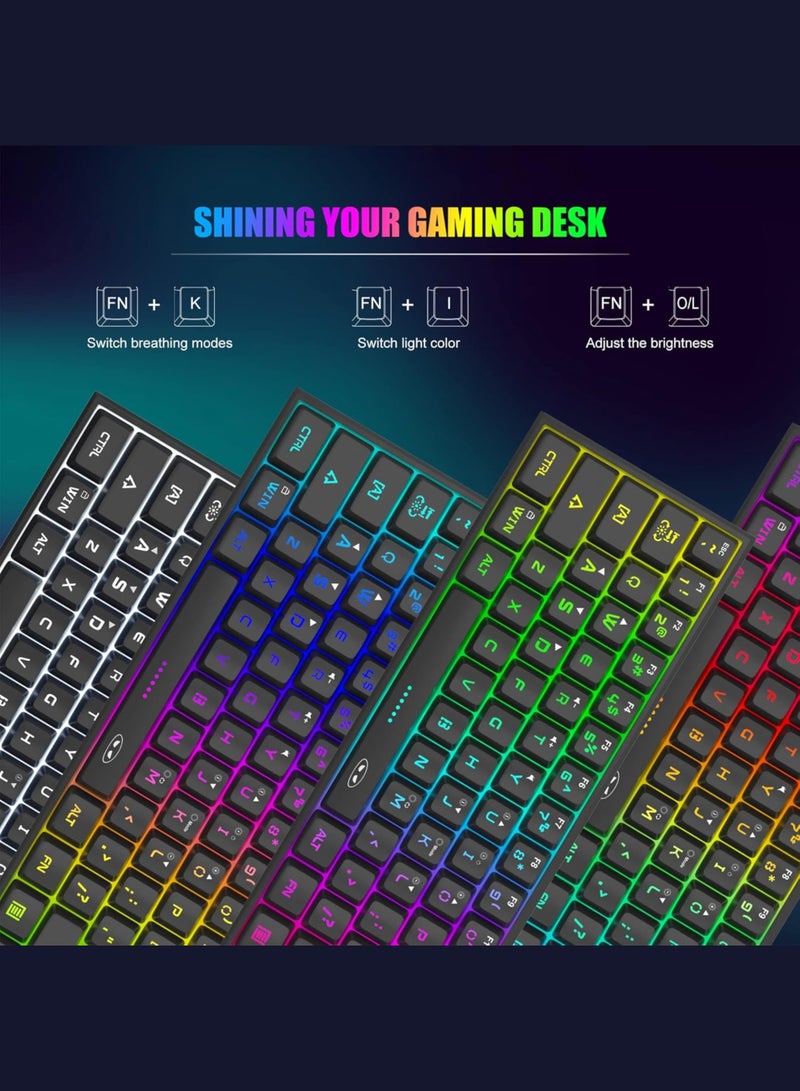 MageGee 60% Gaming Keyboard,Waterproof Ultra-Compact Mini 61 Keys Keyboard RGB Backlit Portable Computer Keyboard for Mac Windows Laptop Xbox PS PC (Black) - Image 3