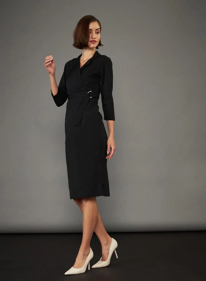SASSAFRAS Belted Blazer Dress
