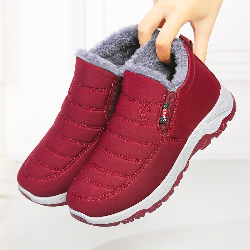 Women'S Winter New Cotton Shoes, Couple'S Cotton Boots, Large Size Women'S Boots , Fleece-Lined Thickened Short Boots, Warm Snow Boots - Image 4