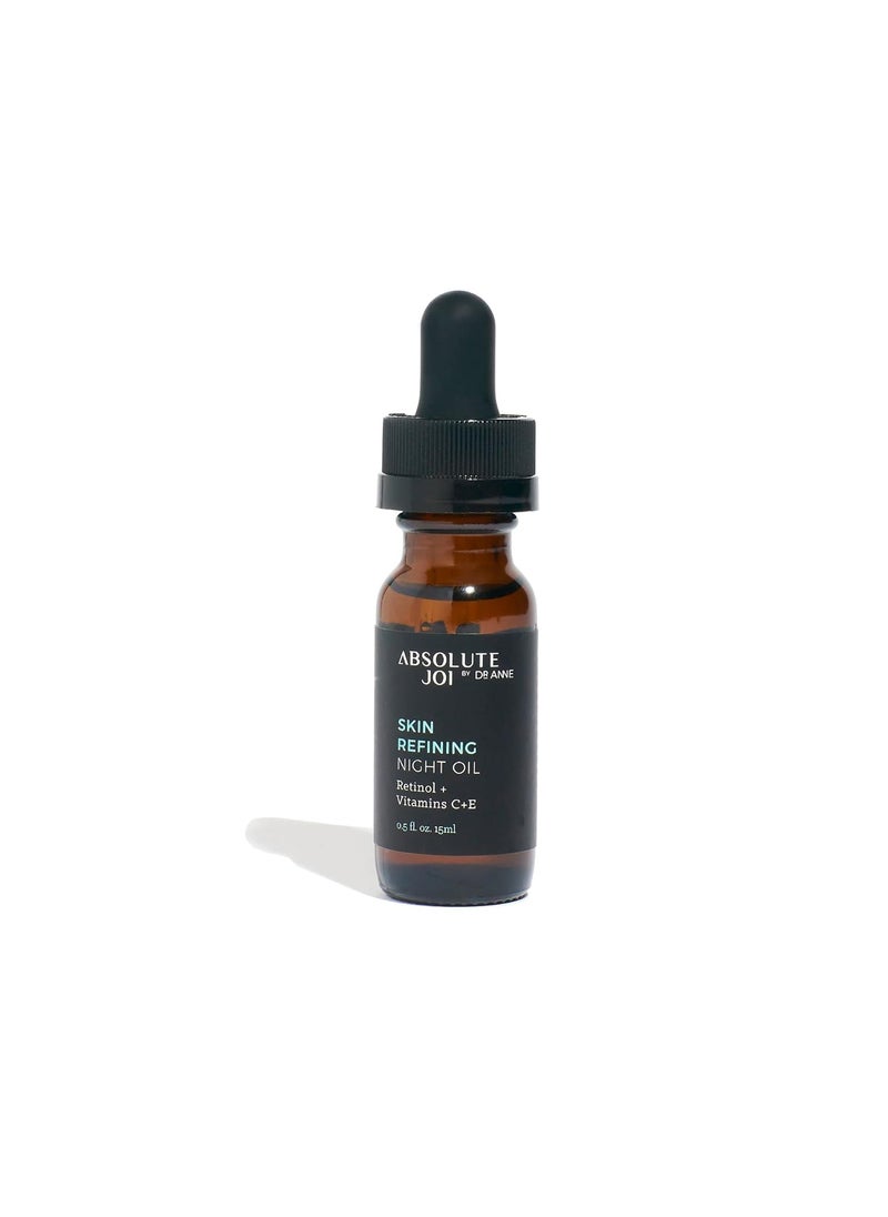 absolutejoi Retinol Oil Serum with Vitamin C Skin Refining Night Oil for Fine Lines and Hyperpigmentation with Sensitive Skin Friendly Granactive Retinoid  Unscented  05 Fl Oz Sample Size 