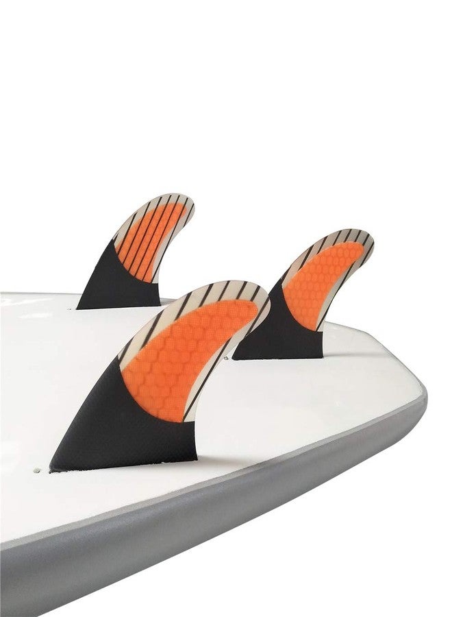 UP SURF Surfboard fins Future G7/G5 Honeycomb+Carbon+Fiberglass Tri fins (Orange G7) - Image 4