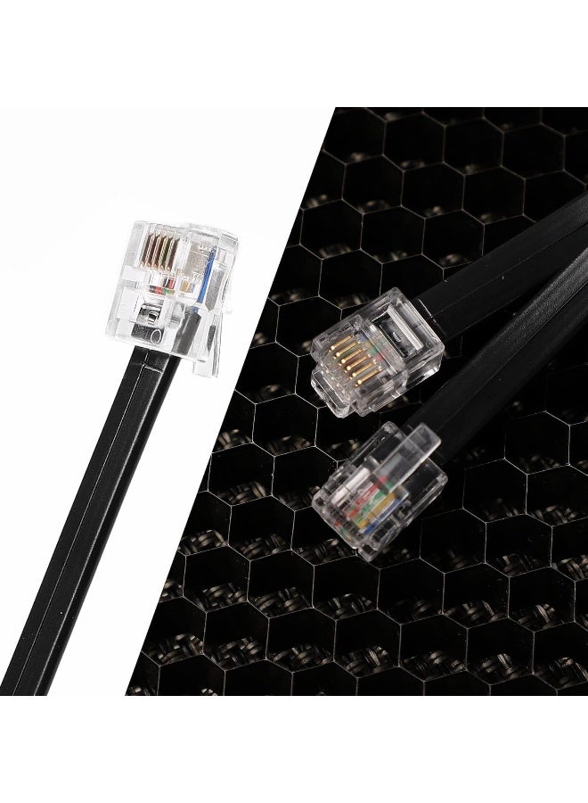 melfi Melfi Usa/Usa Type Phone Cord Telephone Line Extension Cord Cable Wire Male To Male 3-Meter With 4 Core Cable Black  - Image 3