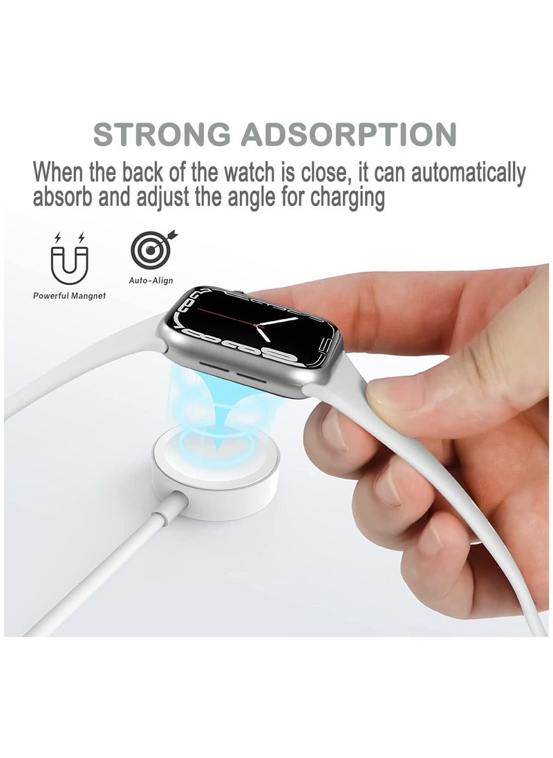 TecV - Upgraded for Apple Watch Magnetic Fast Charger to USB-C Cable (1m/Portable) Magnetic Wireless Charging Compatible with Apple Watch Series 8/7/6/SE/5/4/3/2/1 - Image 1