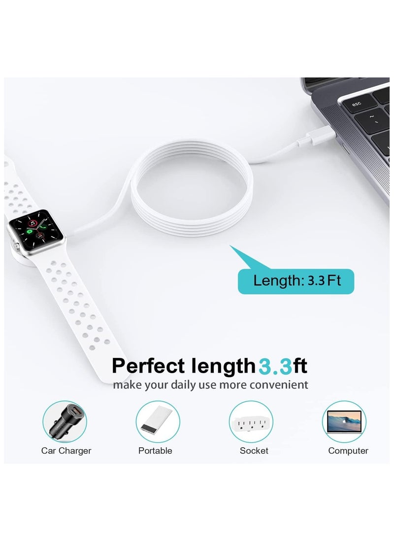 TecV - Upgraded for Apple Watch Magnetic Fast Charger to USB-C Cable (1m/Portable) Magnetic Wireless Charging Compatible with Apple Watch Series 8/7/6/SE/5/4/3/2/1 - Image 1