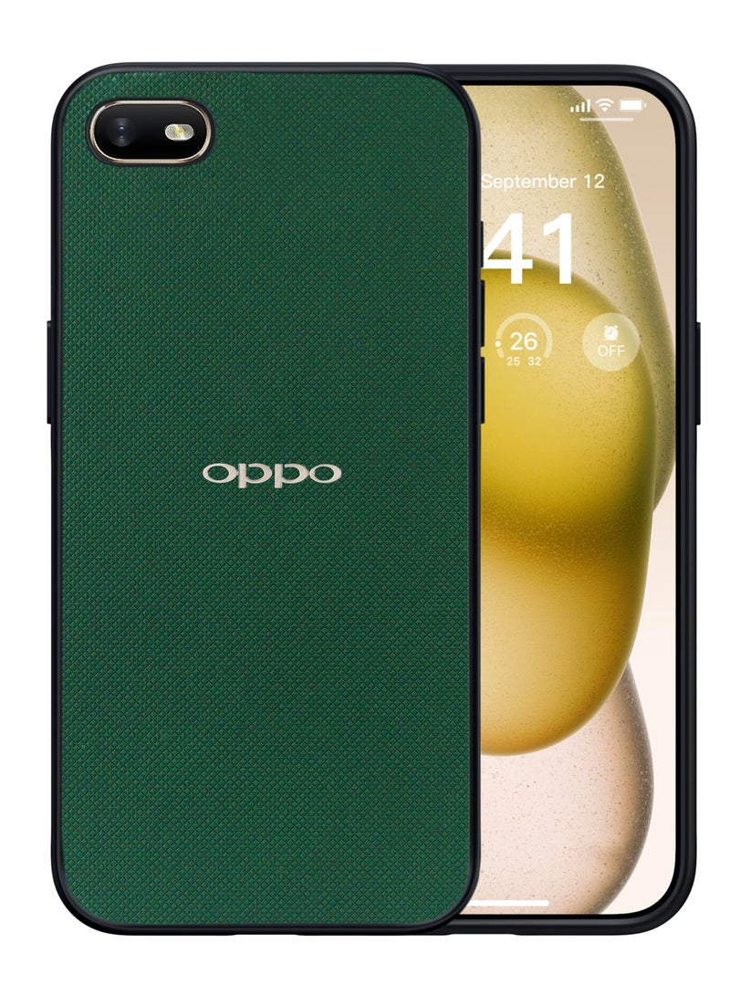 Compatible with Oppo A1k Case Dual Layer Heavy Duty Cell Phone Protective Cover Shockproof Rugged with Non-Slip Textured - Green