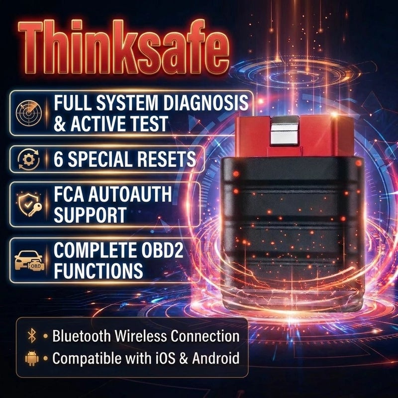Thinkcar Thinksafe Bluetooth OBD2 Scanner, Bi-Directional All System Car Diagnostic Tool with 6 Reset Services, Code Reader for iOS and Android - Image 1