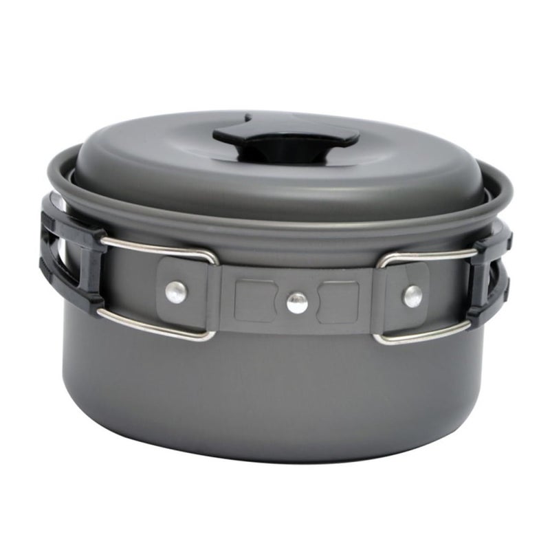 Lightweight Camping Cookware Nonstick Pot Folding Pan For Camping Cooking Black - Image 2