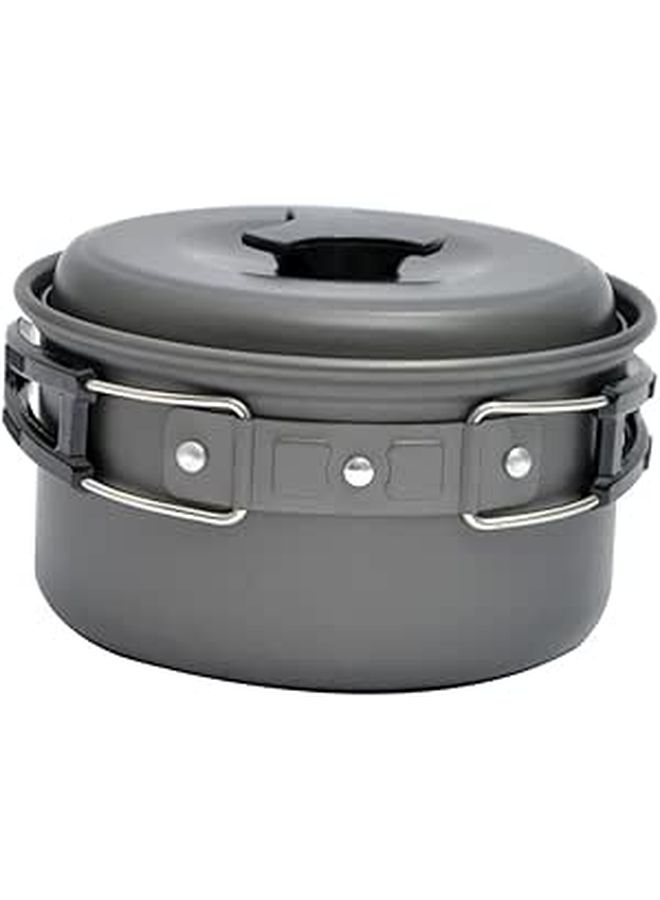 Lightweight Camping Cookware Nonstick Pot Folding Pan For Camping Cooking Black - Image 1