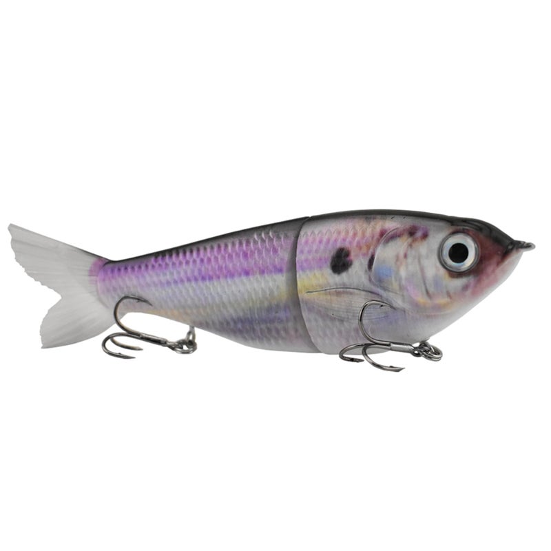 PB Fish PBFish Glide Bait Slow Sinking Wide S Motion Smooth Glide Strong Hooks 6 Inches Bass Musky Pike Big Fish (Shad) - Image 1