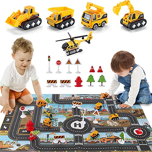 Dwi Dowellin Construction Airplane Toys,Car Toys Set with Light and Sound，Great Birthday Gifts for 3 4 5 6 Years Old Boys (Medium) - Image 4