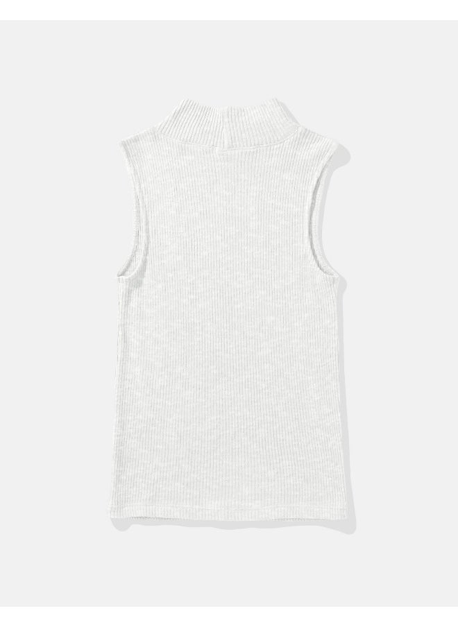 American Eagle - AE Ribbed Mock Neck Tank Top - Image 1