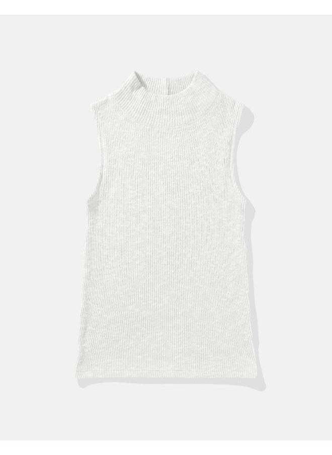American Eagle - AE Ribbed Mock Neck Tank Top - Image 1
