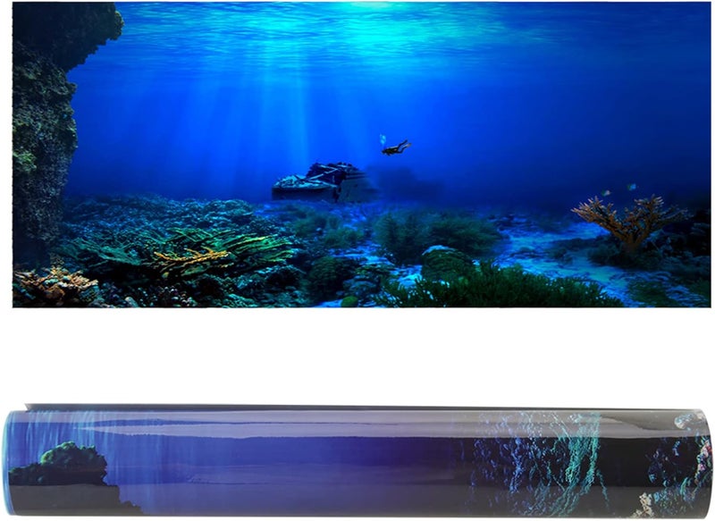 ZJchao Aquarium Background, Aquarium Background Aquarium Background Aquarium Background with Aquarium Background for Aquarium Background (122 * 46cm) - Image 3