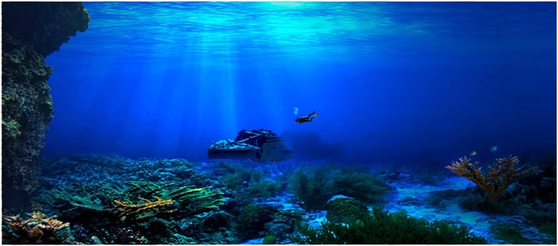 ZJchao Aquarium Background, Aquarium Background Aquarium Background Aquarium Background with Aquarium Background for Aquarium Background (122 * 46cm) - Image 5