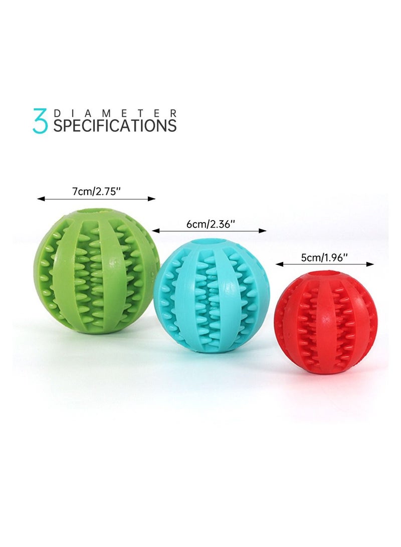 Elegant Dog Feeding and  Toy Ball Nontoxic Bite Resistant Ball for Pet Dogs Puppy Cat  Food Treat Feeder Chew Tooth Cleaning Exercise Game IQ Training 7CM  Pack of 1  Assorted. - Image 2