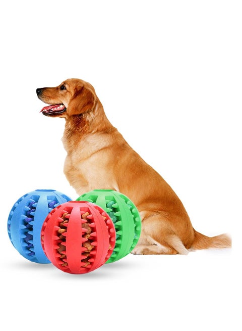 Elegant Dog Feeding and  Toy Ball Nontoxic Bite Resistant Ball for Pet Dogs Puppy Cat  Food Treat Feeder Chew Tooth Cleaning Exercise Game IQ Training 7CM  Pack of 1  Assorted.