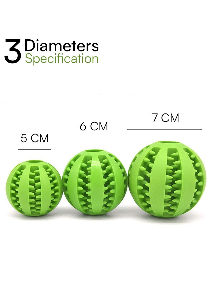 Elegant Dog Feeding and  Toy Ball Nontoxic Bite Resistant Ball for Pet Dogs Puppy Cat  Food Treat Feeder Chew Tooth Cleaning Exercise Game IQ Training 7CM  Pack of 1  Assorted. - Image 4