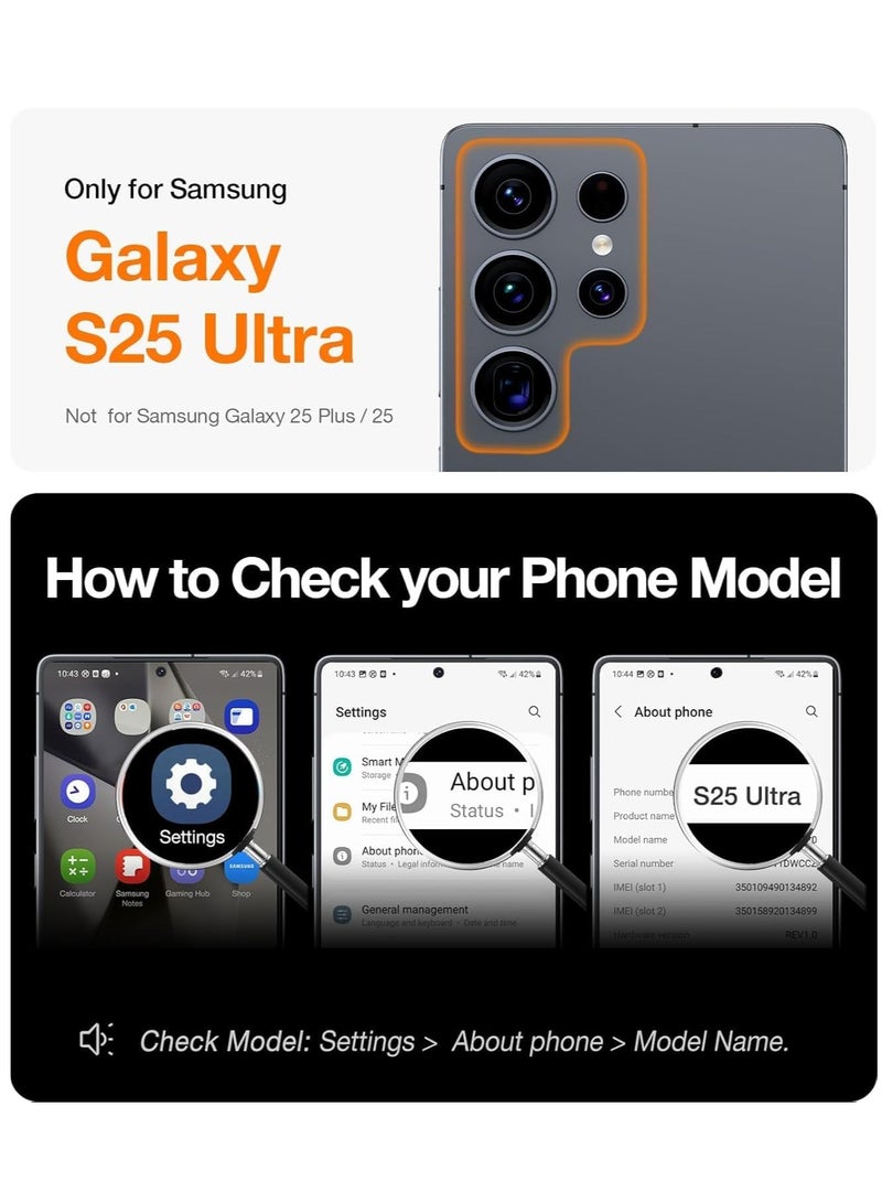 TIGER Case Compatible with Samsung Galaxy S25 Ultra (6.8") – Clear Magnetic Case with Wireless Charging Support – Camera Protection & Soft TPU Cover – Shockproof, Scratch-Resistant, Anti-Yellowing Slim Case for Galaxy S25 Ultra Gold - Image 5