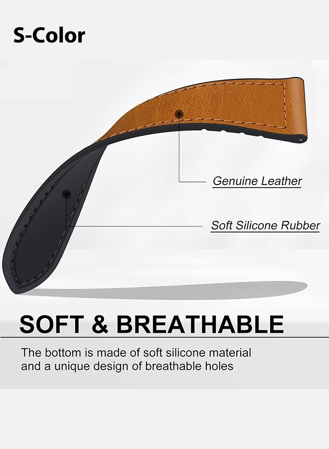 S-Color Leather Watch Strap with Magnetic Buckle Compatible with Huawei Watch Fit 4/Fit 4 Pro Strap Fit 3 Replacement Band Compatible with Huawei Smart Watch Fit 4 Bracelet Fit 3 Band Brown - Image 4