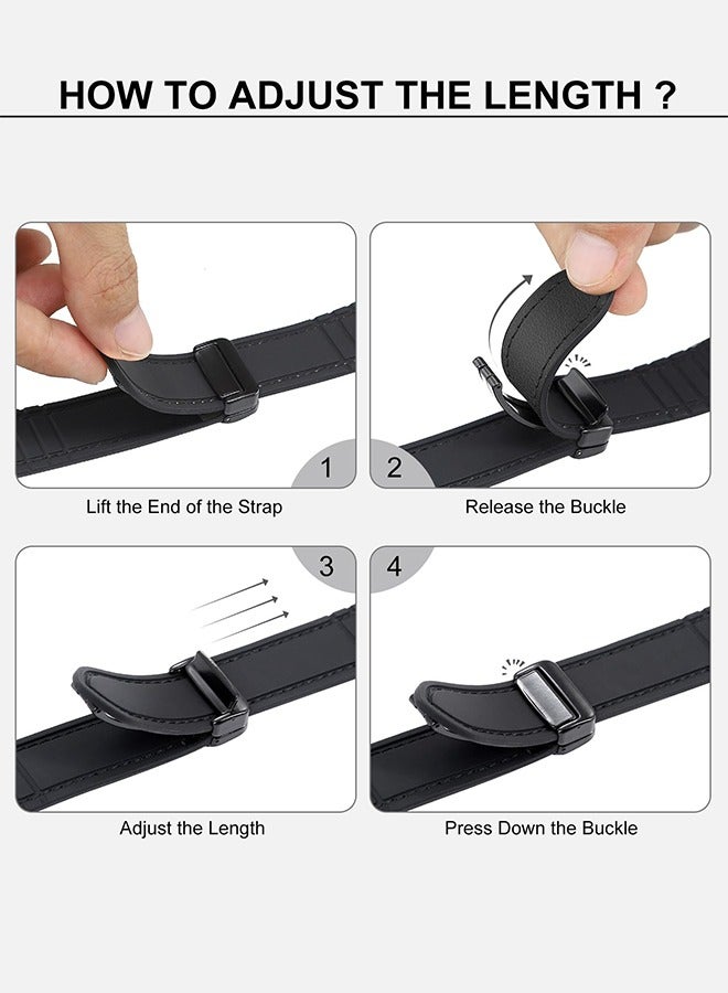 S-Color Leather Watch Strap with Magnetic Buckle Compatible with Huawei Watch Fit 4/Fit 4 Pro Strap Fit 3 Replacement Band Compatible with Huawei Smart Watch Fit 4 Bracelet Fit 3 Band Brown - Image 5