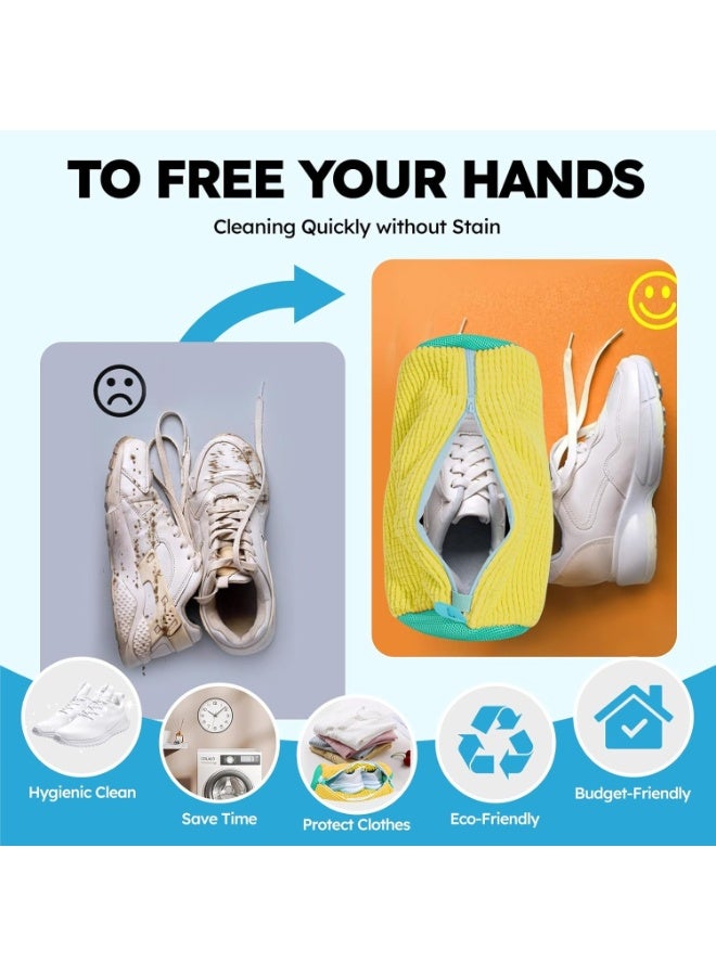 Shoe Bag for Washing Machine - Reusable Shoe Cleaning Bag for Sneaker Tennis Shoes Unstain Cleaner Kit(2 Pcs) - Image 3