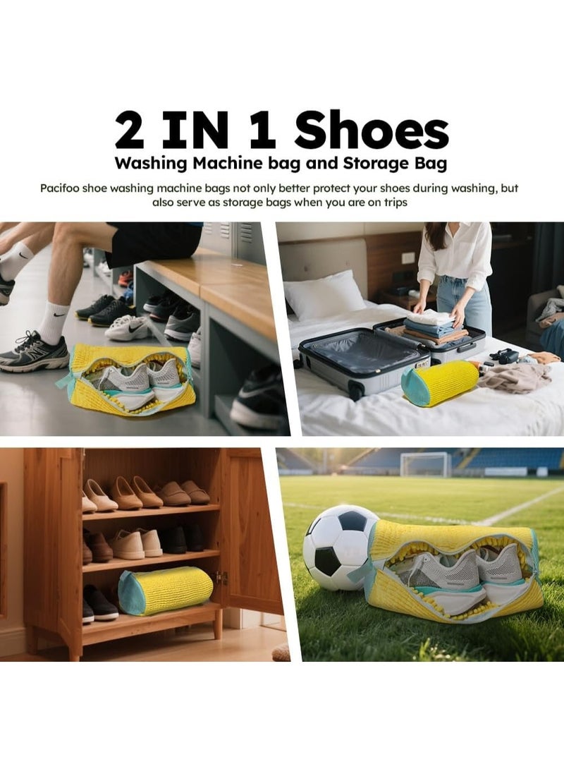 Shoe Bag for Washing Machine - Reusable Shoe Cleaning Bag for Sneaker Tennis Shoes Unstain Cleaner Kit(2 Pcs) - Image 4