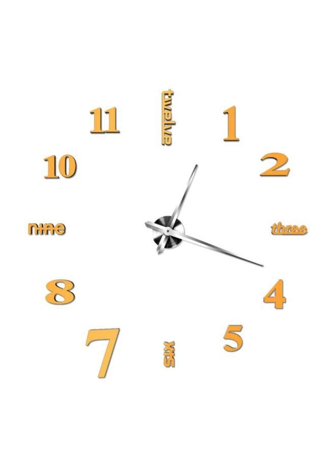 نيبمينينت DIY Bold Numbers Designed Wall Clock Gold/Silver 15x10x4.5cm - Image 1