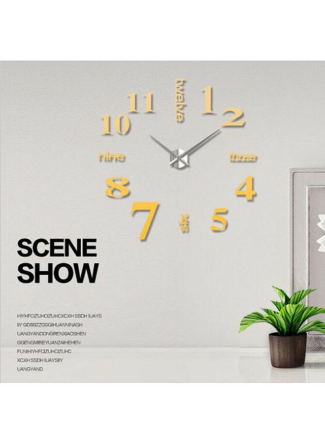 نيبمينينت DIY Bold Numbers Designed Wall Clock Gold/Silver 15x10x4.5cm - Image 2