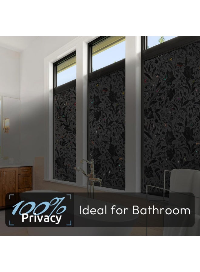Blackout Window Film Total Blackout Privacy Heat Control Stained Glass Design, 90cm x 3m - Image 4