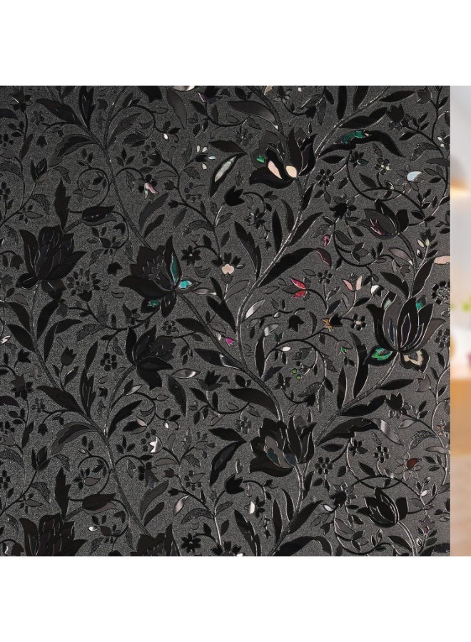Blackout Window Film Total Blackout Privacy Heat Control Stained Glass Design, 90cm x 3m - Image 1