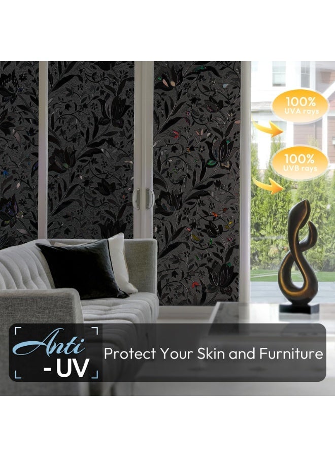 Blackout Window Film Total Blackout Privacy Heat Control Stained Glass Design, 90cm x 3m - Image 3