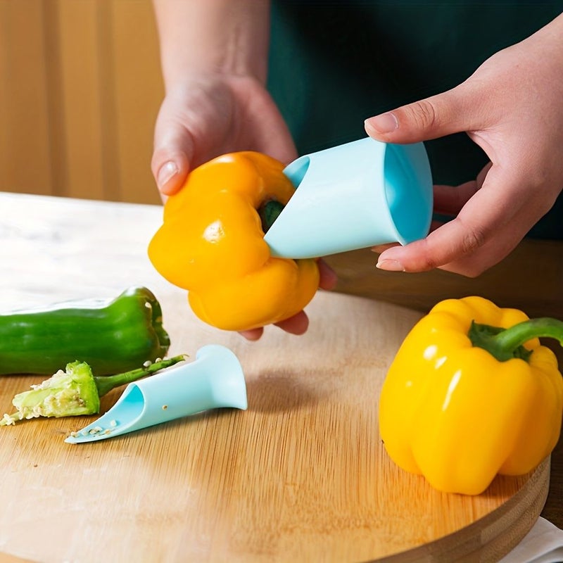 2 Piece Vegetable Corer And Seed Remover Kit For Peppers Cucumbers Avocados Pumpkins Heavy Duty ABS Plastic Easy To Clean Baking Grilling - Image 1