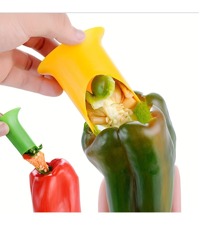 2 Piece Vegetable Corer And Seed Remover Kit For Peppers Cucumbers Avocados Pumpkins Heavy Duty ABS Plastic Easy To Clean Baking Grilling - Image 5
