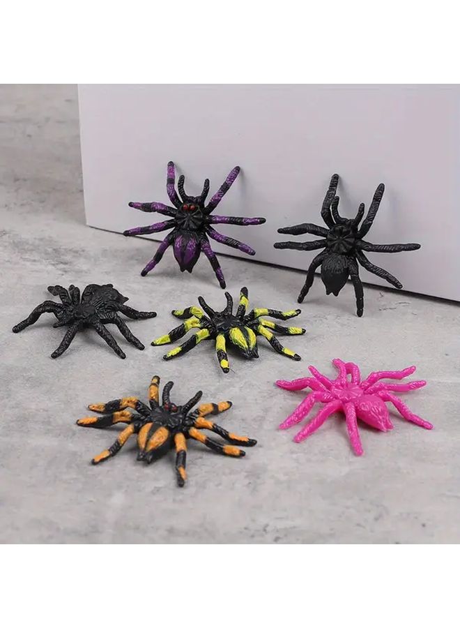 Model A04 Realistic Plastic Black Pink Orange Spider Decorations for Halloween Party Haunted House - Image 3
