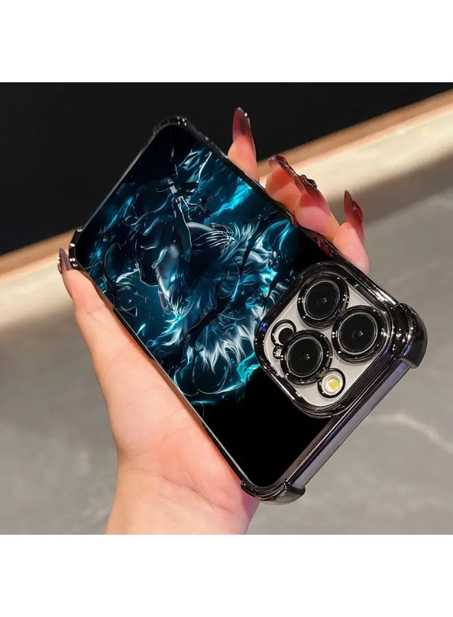 Temu Luxury and stylish cartoon character pattern phone case, features raised edges to protect the phone from shocks and a transparent back to protect against drops, suitable for iPhone 14 Pro - Image 2