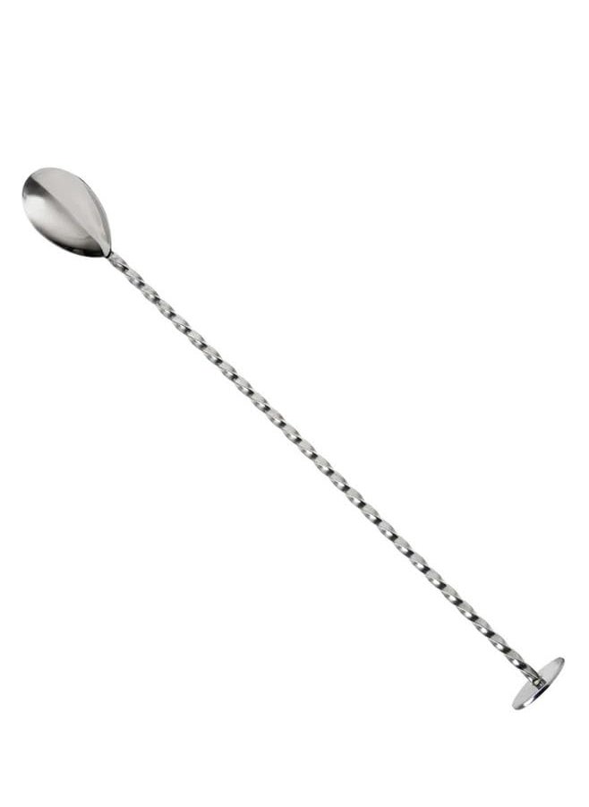 FINALITY finality Stainless Steel Twisted Design Bar Spoon Cocktail Mixing Spoon Long Handle Stirring Spoon Size30cm CoinStirrerForkTeardrop Combo of 4  - Image 3