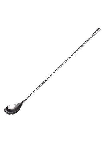 FINALITY finality Stainless Steel Twisted Design Bar Spoon Cocktail Mixing Spoon Long Handle Stirring Spoon Size30cm CoinStirrerForkTeardrop Combo of 4  - Image 4