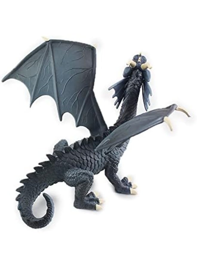 هالامودو التنين الطائر الأزرق نموذج حيوان، التنين القوي الواقعي تمثال، لعبة مخلوق الخيال الأزرق، شكل عمل التنين، لعبة الأطفال التعليمية، لعبة بركة الماء، أولاد الفتيات هدية عيد ميلاد هدية هدية هدية، 17*14*13.5 سم - Image 4