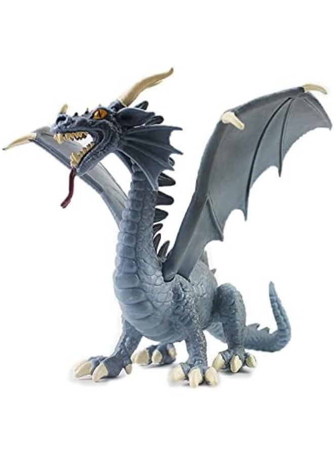 هالامودو التنين الطائر الأزرق نموذج حيوان، التنين القوي الواقعي تمثال، لعبة مخلوق الخيال الأزرق، شكل عمل التنين، لعبة الأطفال التعليمية، لعبة بركة الماء، أولاد الفتيات هدية عيد ميلاد هدية هدية هدية، 17*14*13.5 سم - Image 5