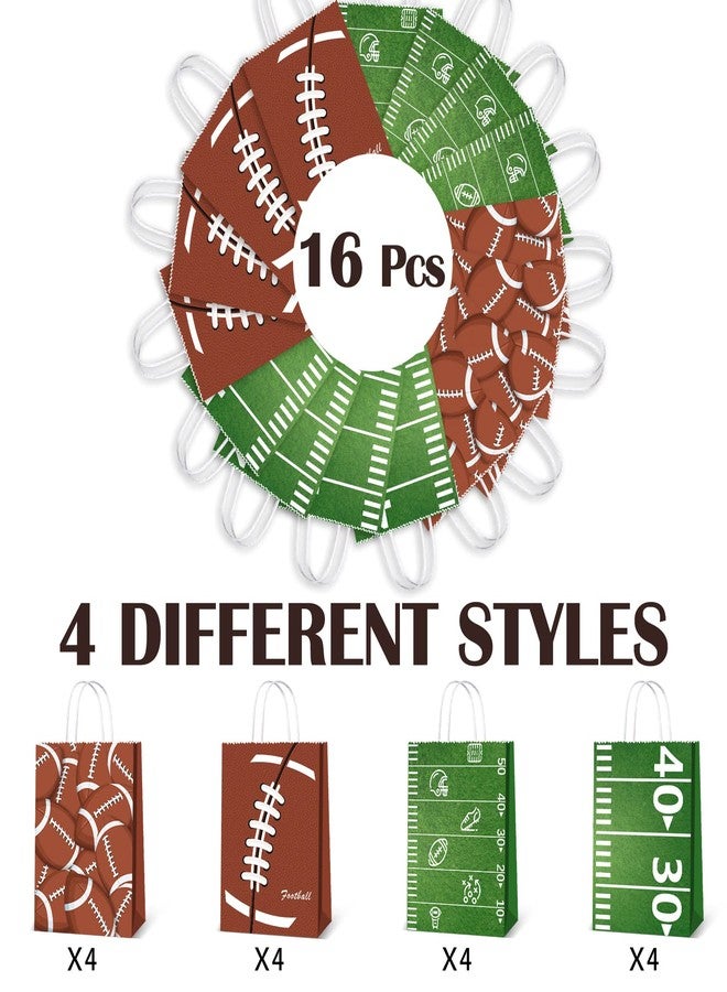 BQC 16pcs Football Goodie Bags for Boys - Handle Football Paper Bags for Kids Birthday Party Supplies - Image 4
